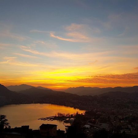 Sonniges Paradies Mit Seeblick Und Panoramaterrasse Lugano Dış mekan fotoğraf