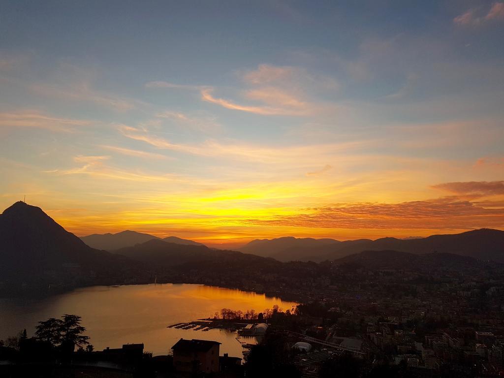 Sonniges Paradies Mit Seeblick Und Panoramaterrasse Lugano Dış mekan fotoğraf