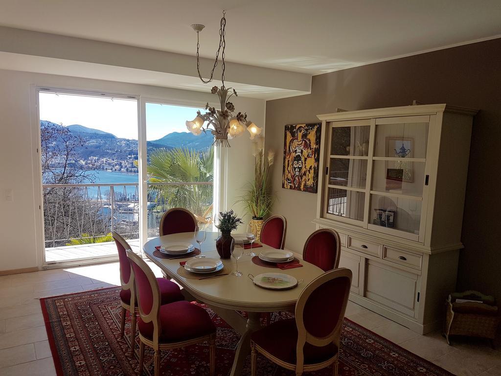 Sonniges Paradies Mit Seeblick Und Panoramaterrasse Lugano Dış mekan fotoğraf
